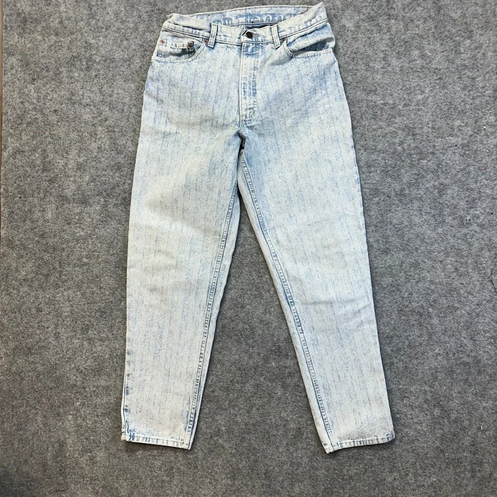 Levi's Vintage 550 Jeans Mens 30x32 Light Blue Good Acid Wash USA Made 90s Taper